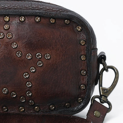 Leather Star Studded Bag
