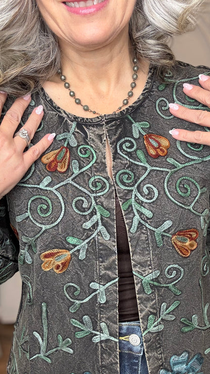 Nancy Embroidery Cardigan