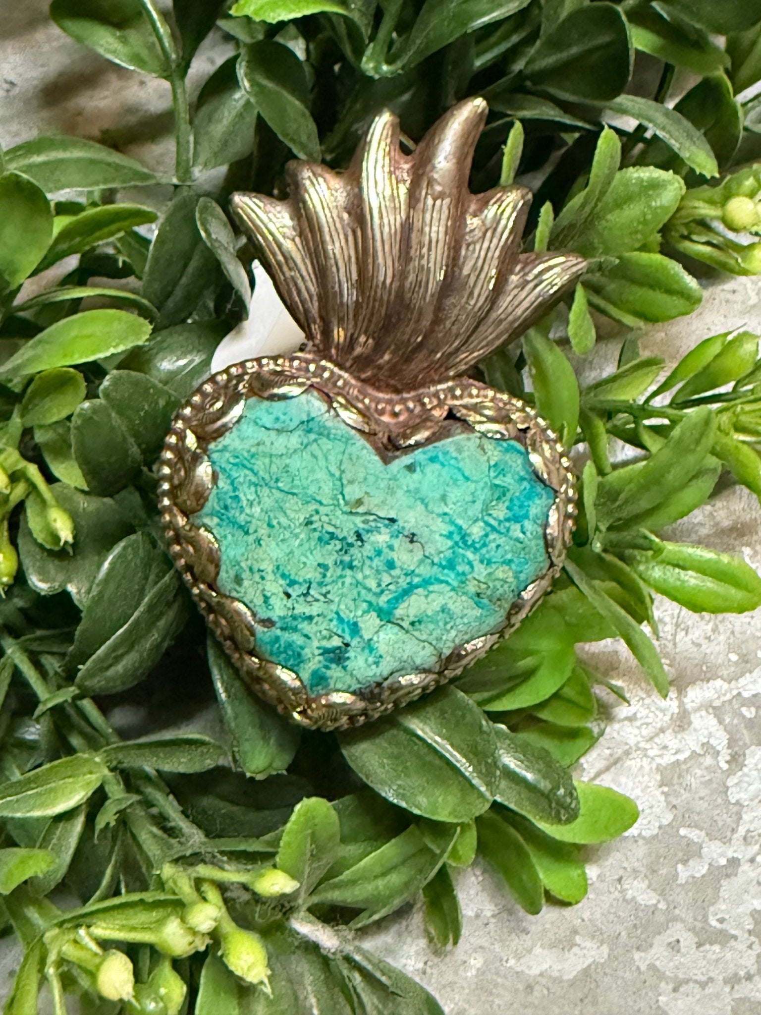 Heart Turquoise Ring - Vintage Vault Boutique