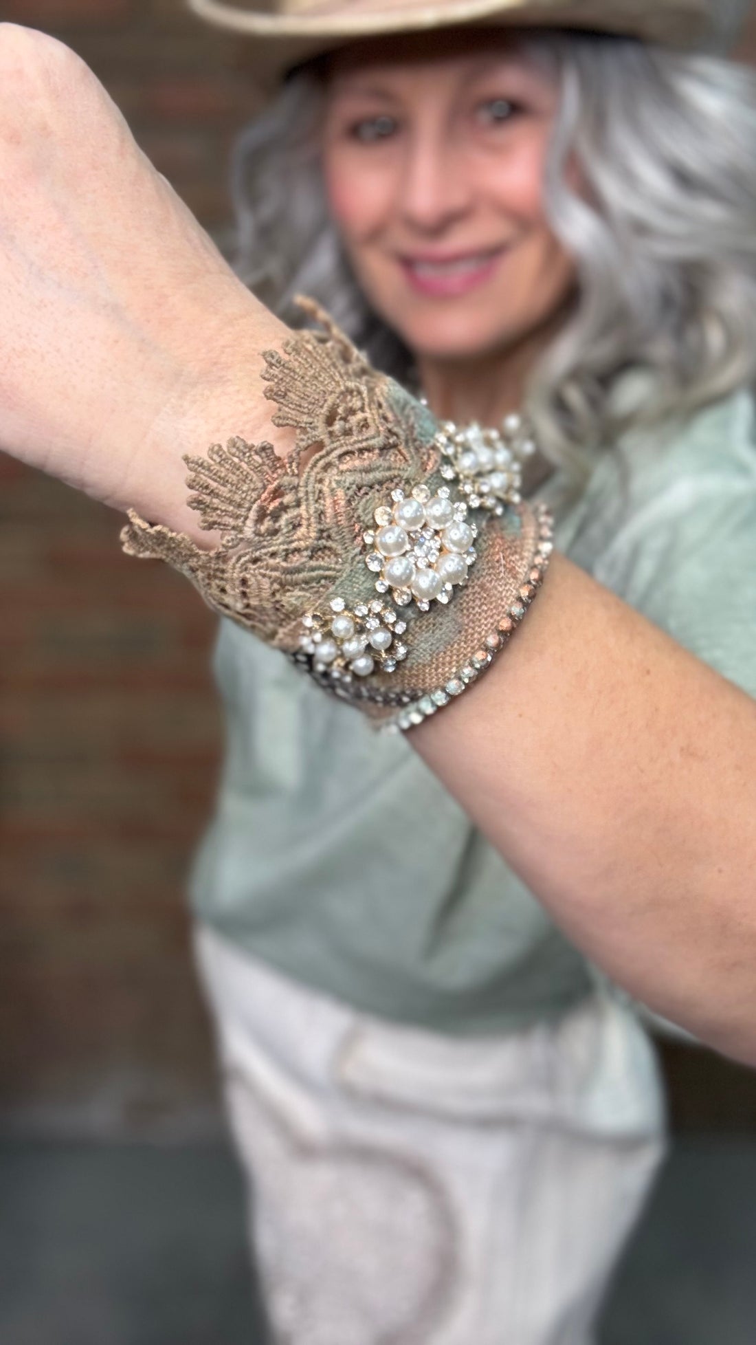 Burlap Lace Cuff