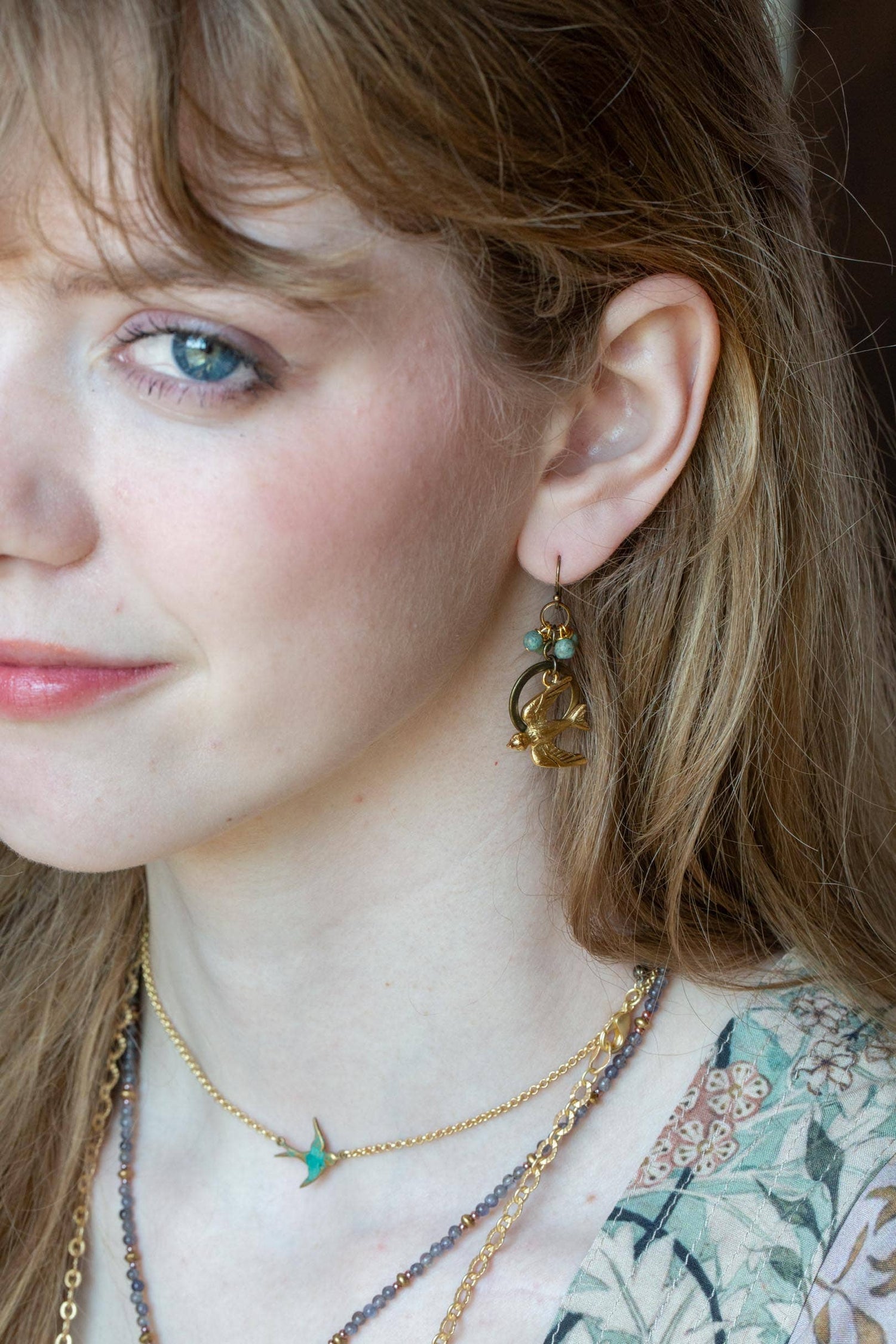 Folklore Czech Glass Statement Earrings E024 - Vintage Vault Boutique