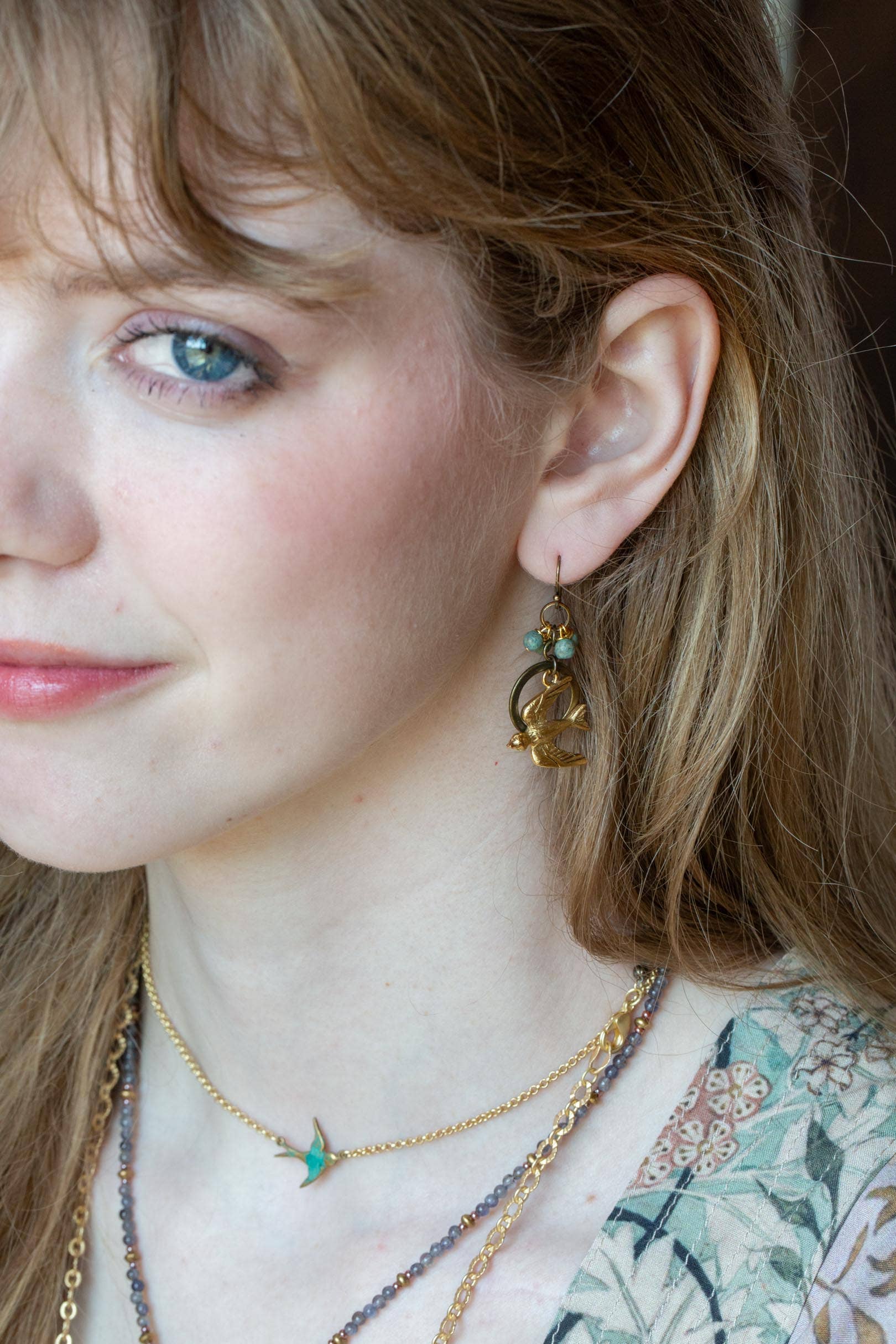 Folklore Czech Glass Statement Earrings E024 - Vintage Vault Boutique