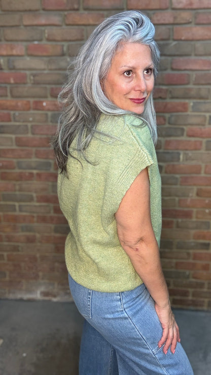 Matcha V-Neck Sweater Vest