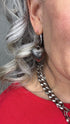 Silver Dimpled Heart Earring - Vintage Vault Boutique