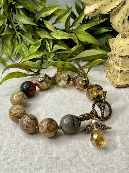 Angel Toggle Bracelet - Vintage Vault Boutique