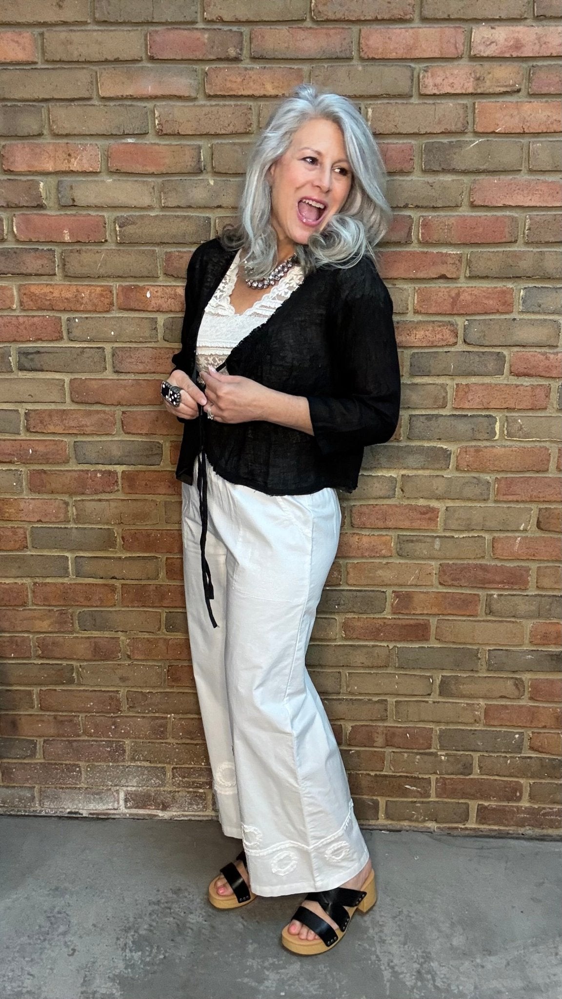 Black Cotton Crop Jacket - Vintage Vault Boutique