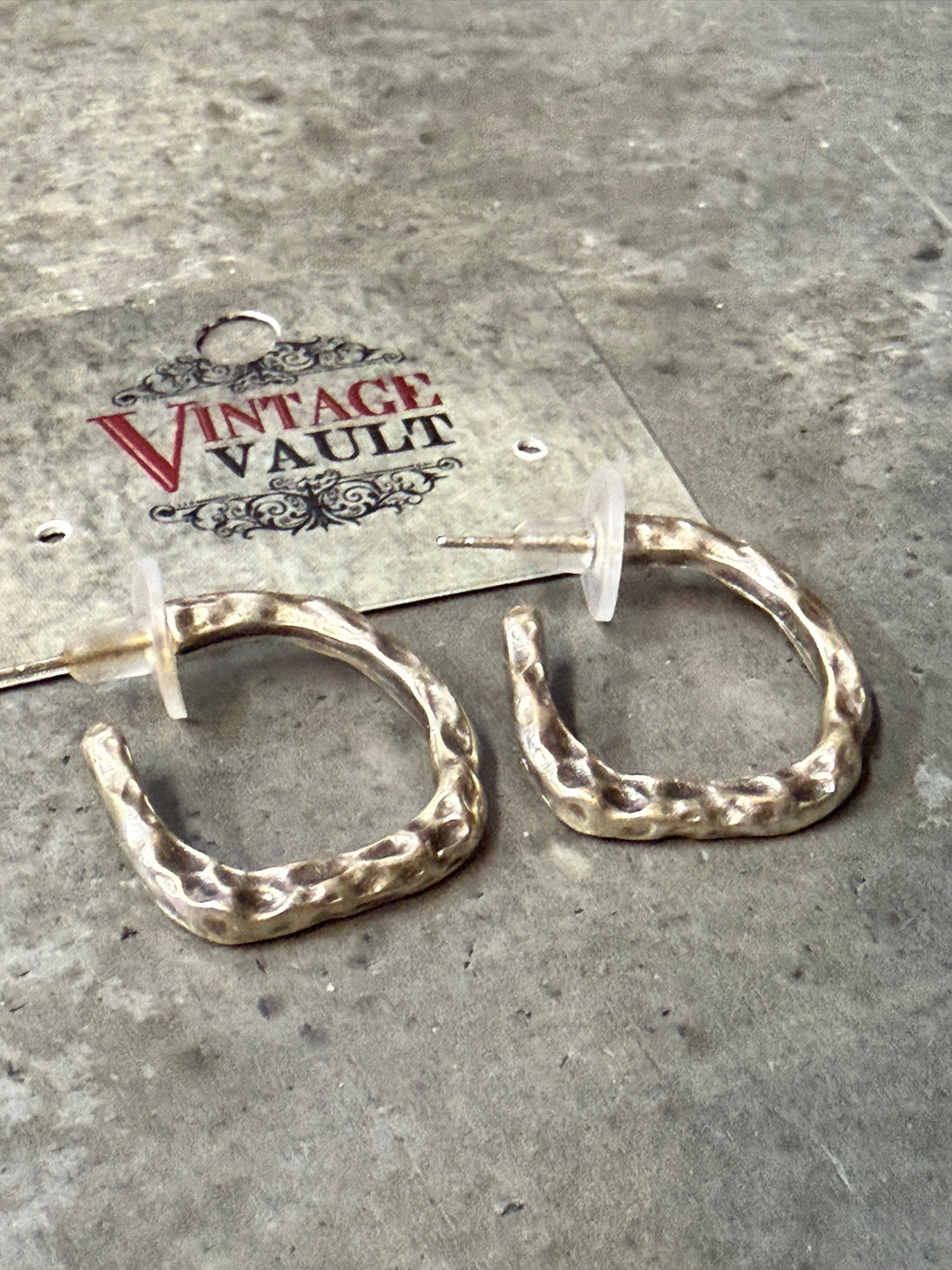 Small Silver Hoop Post Earrings