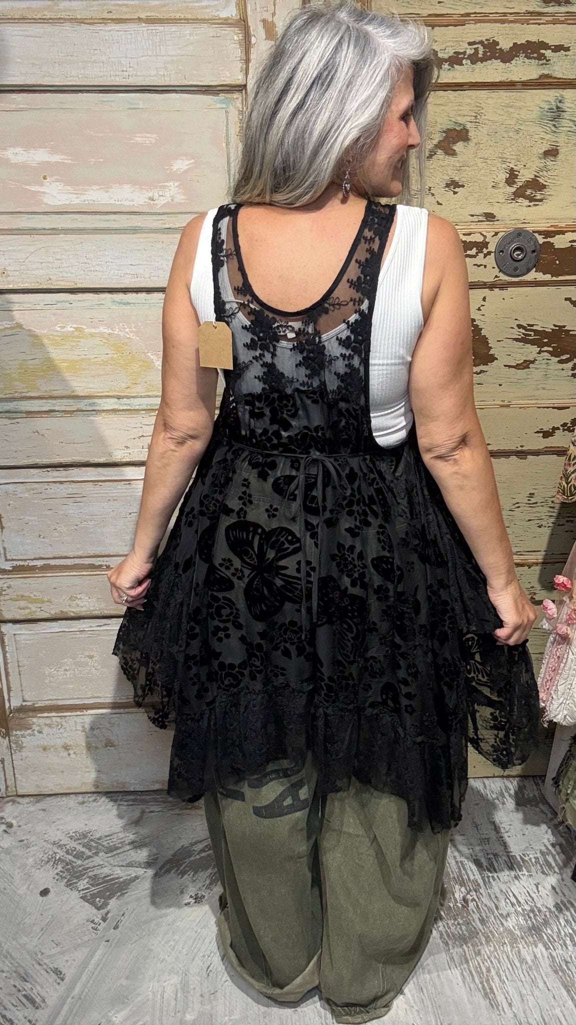 After Midnight Sleeveless Tunic - Vintage Vault Boutique