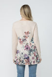 TENT Lightweight Flower Print Long Sleeve Sweater  #211
