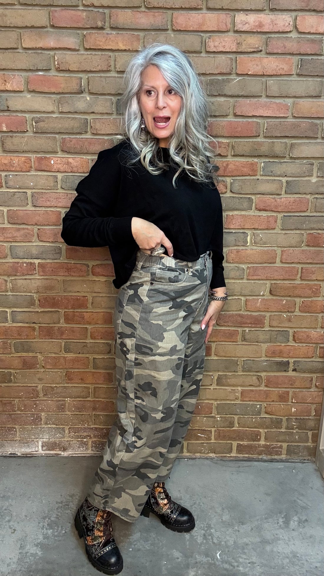 Camo Barrel Jeans