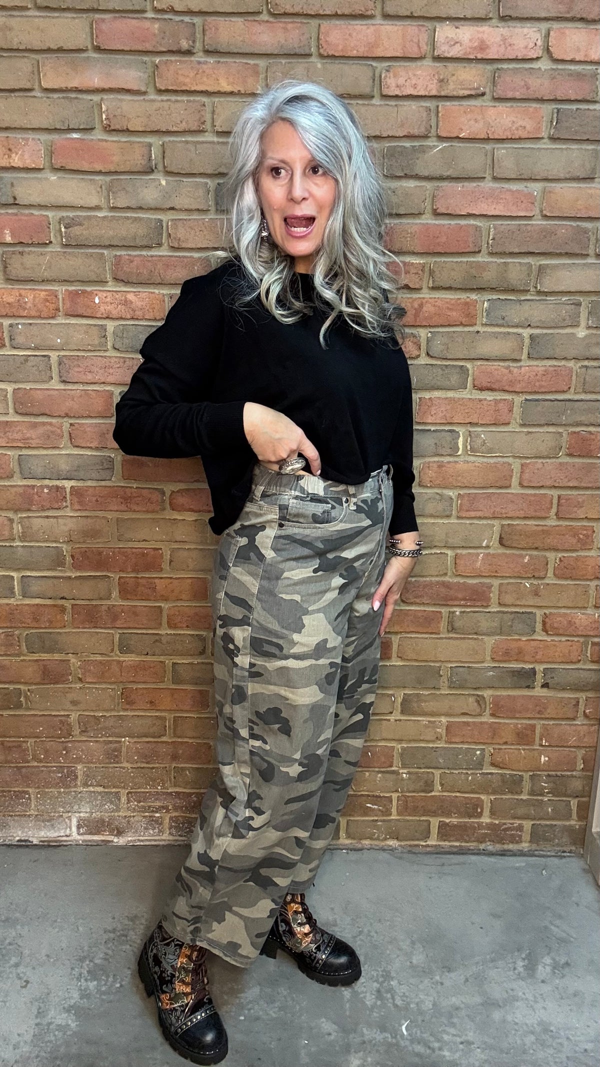 Camo Barrel Jeans