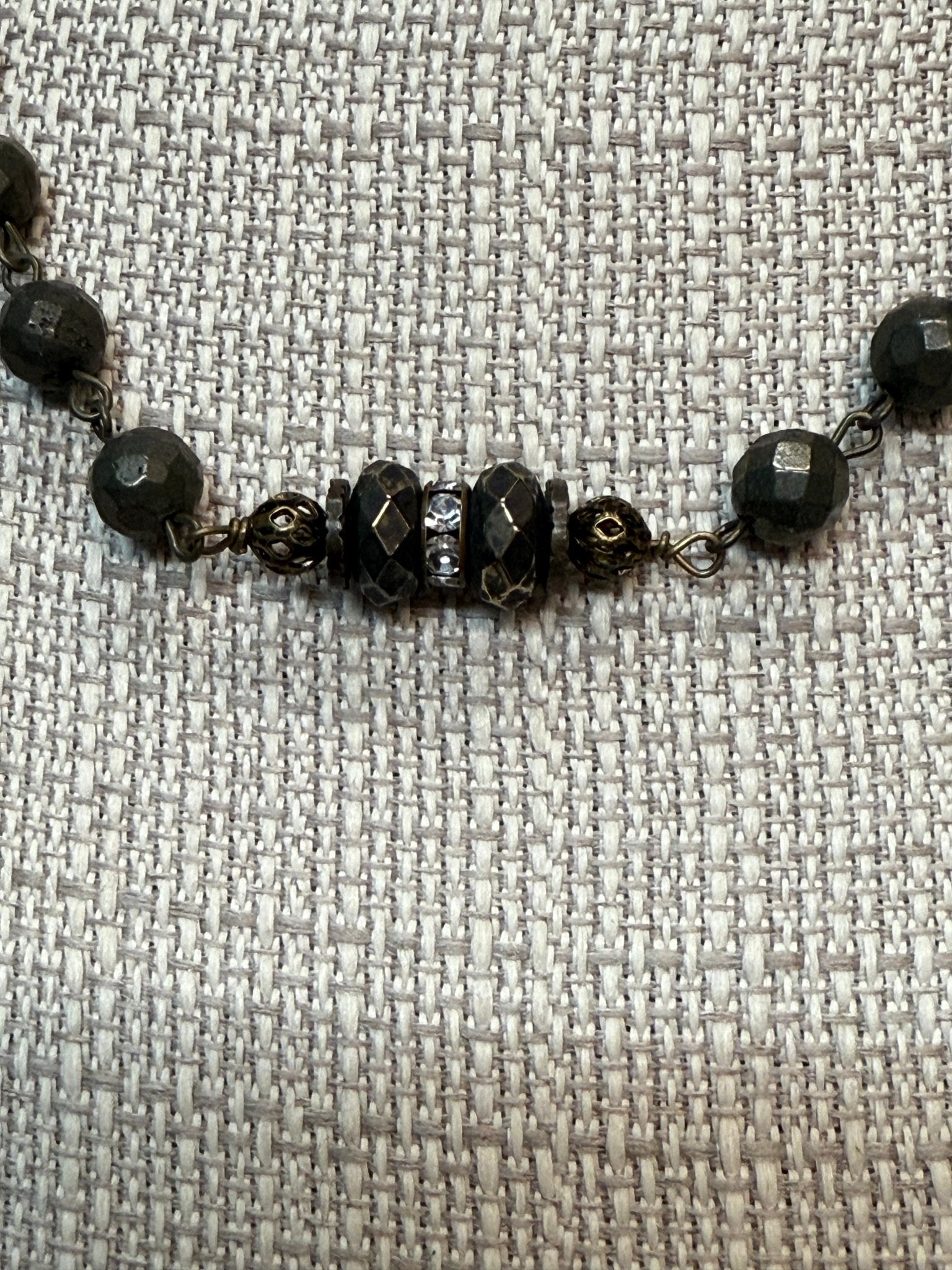 Pyrite Gemstone Necklace - Vintage Vault Boutique