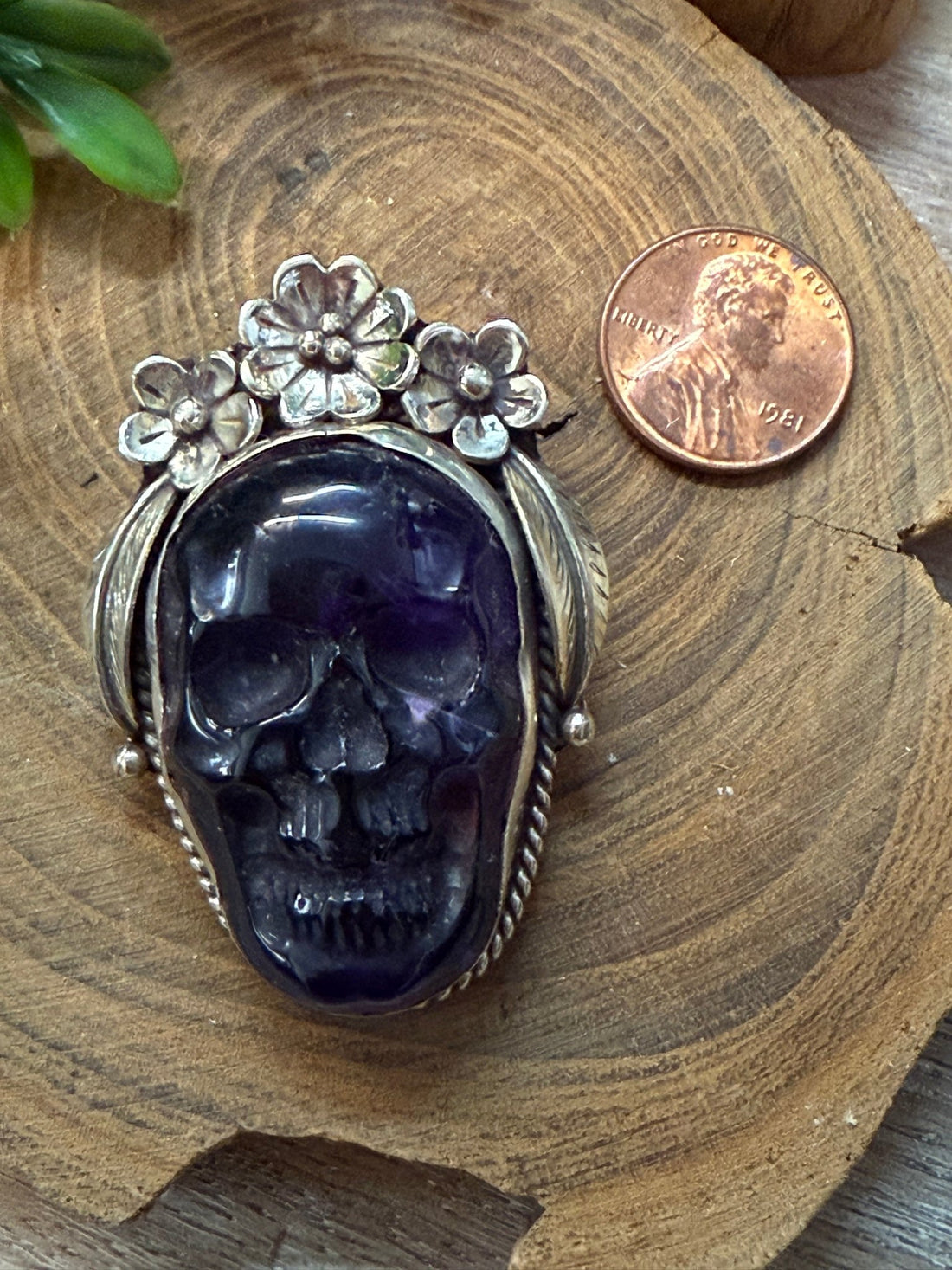 Semi - Precious Skull Tibetan Pendant - Vintage Vault Boutique