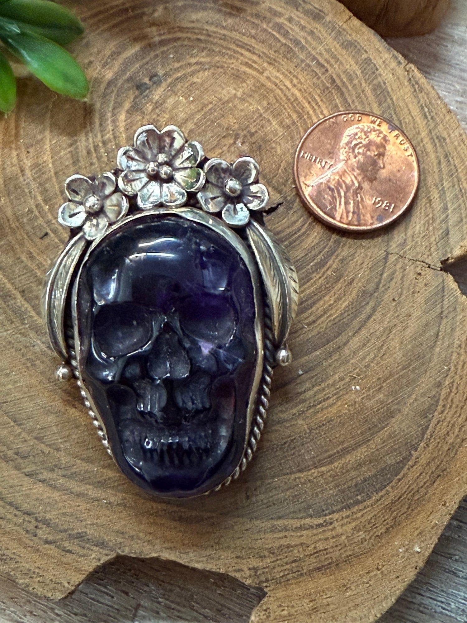 Semi - Precious Skull Tibetan Pendant - Vintage Vault Boutique