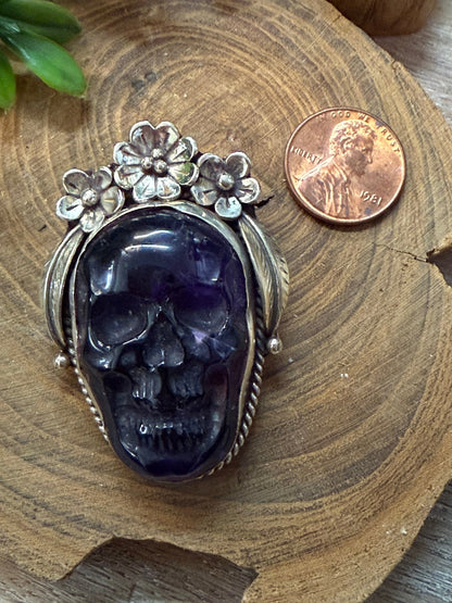 Semi - Precious Skull Tibetan Pendant - Vintage Vault Boutique
