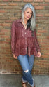 Garnet Tiered Patchwork Shirt - Vintage Vault Boutique