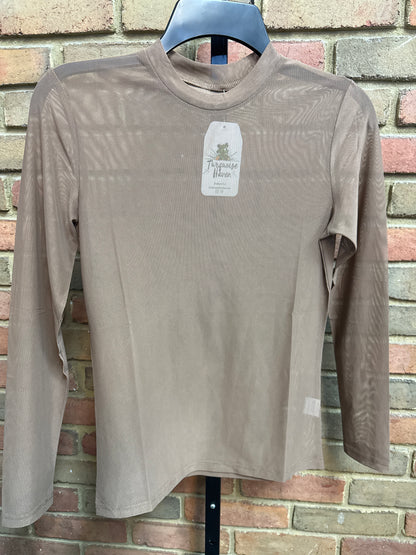 Solid Mesh Top Brown