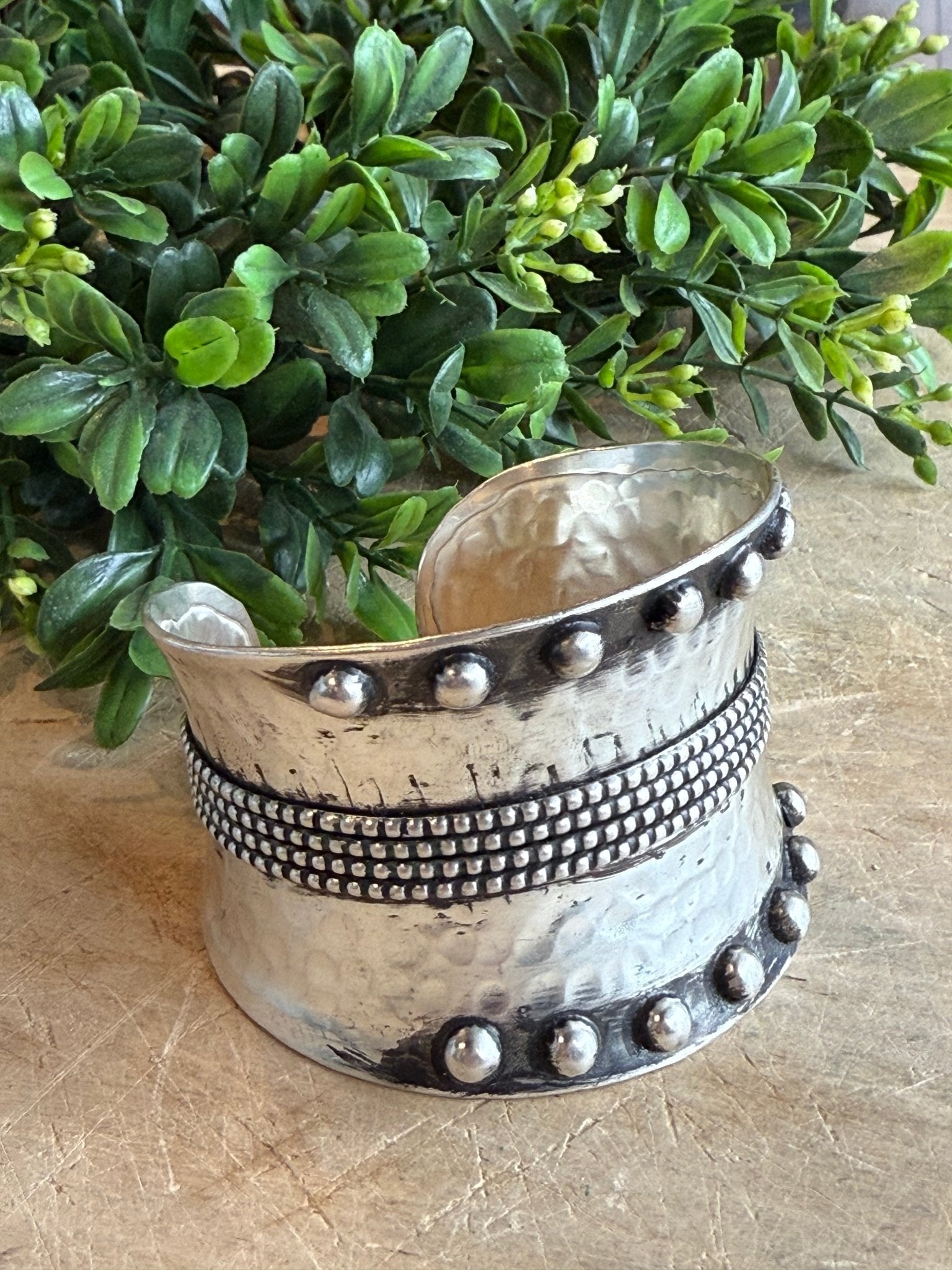 Distressed Embellished Cuff - Vintage Vault Boutique