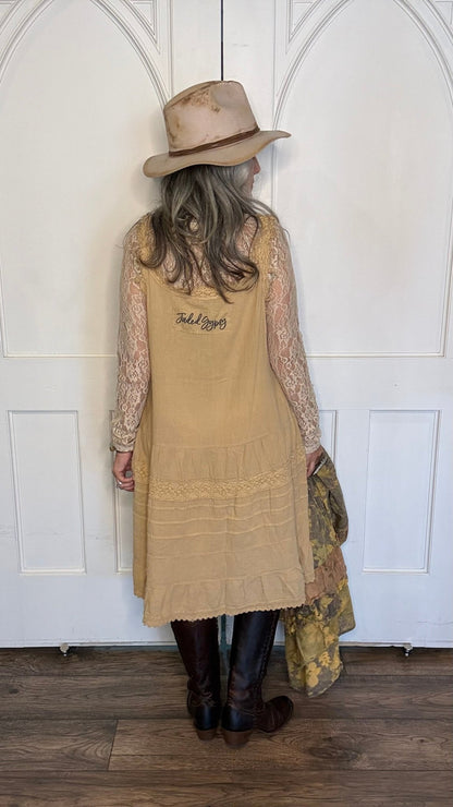 Sweet Magnolia Dress Oatmeal - Vintage Vault Boutique