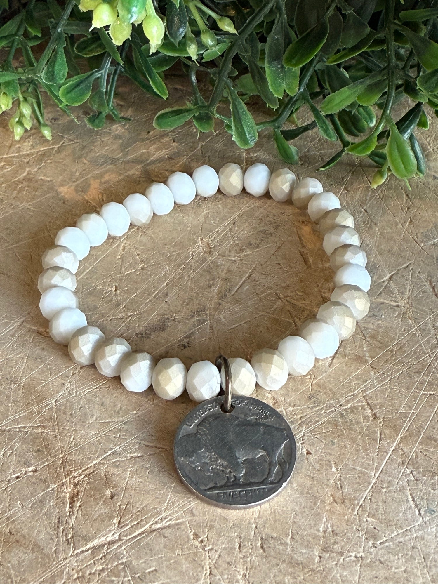 Cream Buffalo Nickel Bracelet