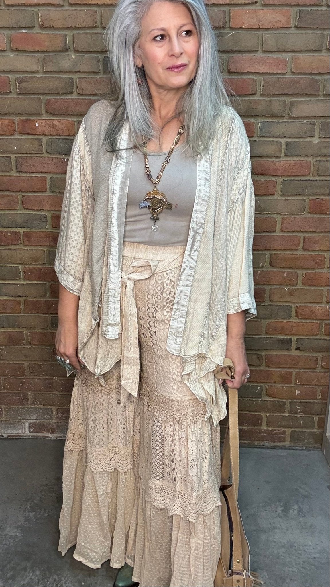 Mixed Pattern Kimono - Vintage Vault Boutique