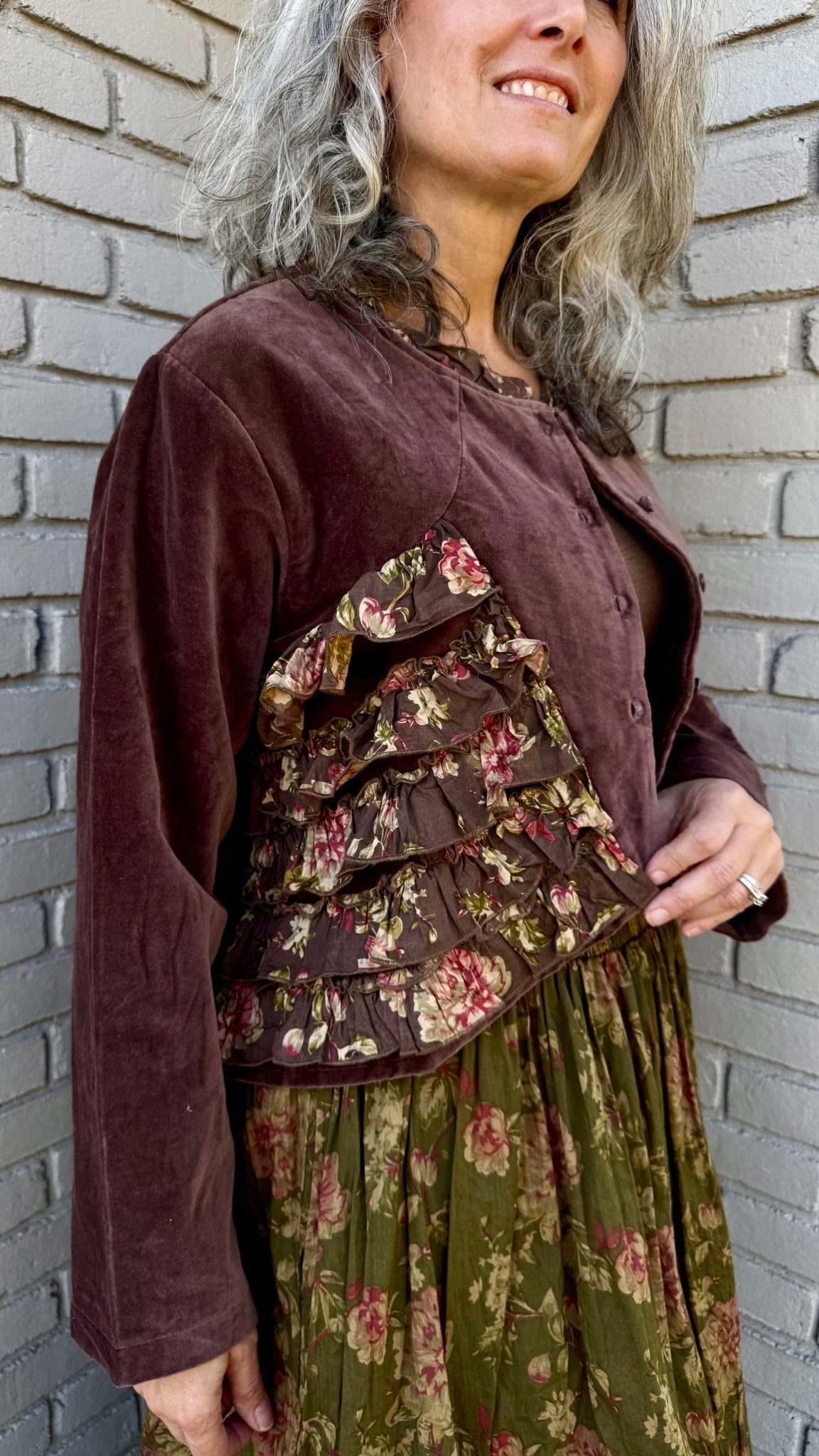 Liane Short Jacket in Rosewood - Vintage Vault Boutique