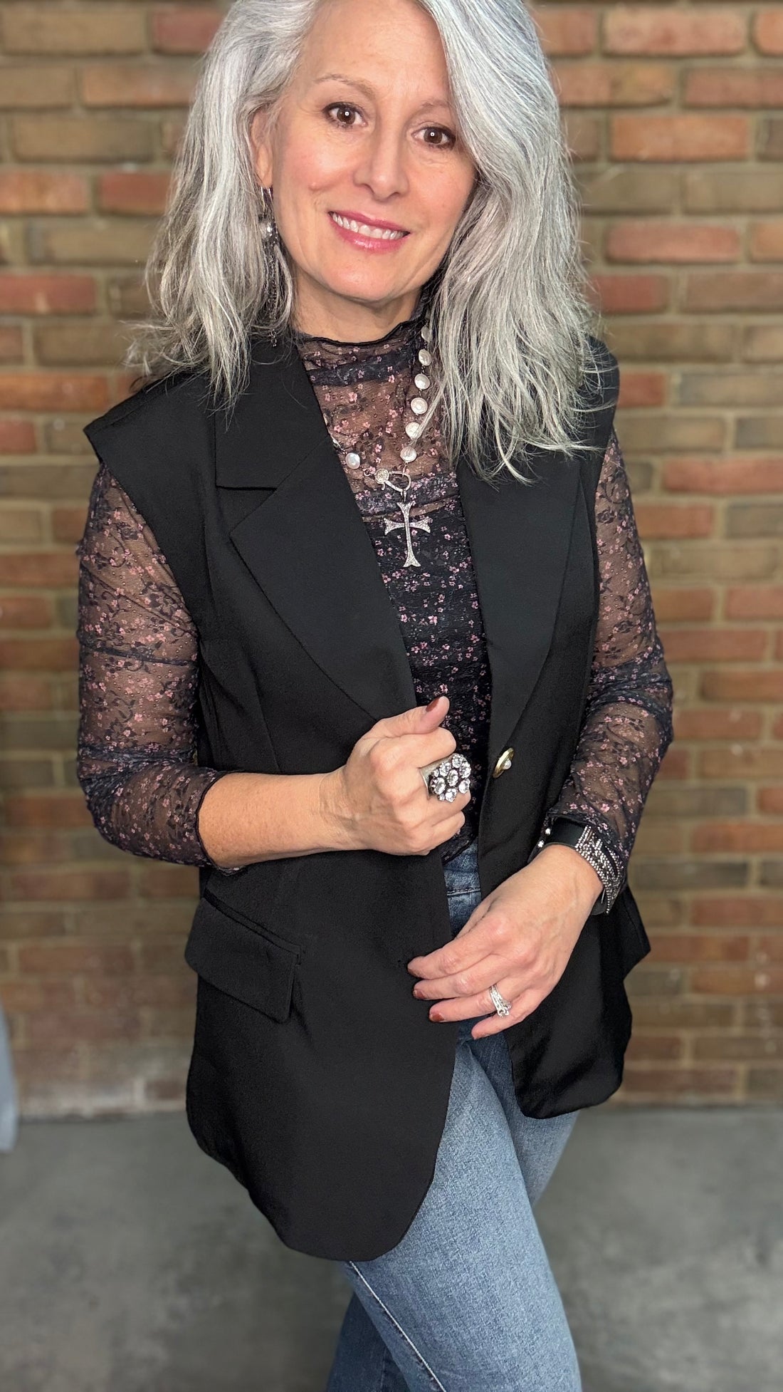 Collared Button Down Vest