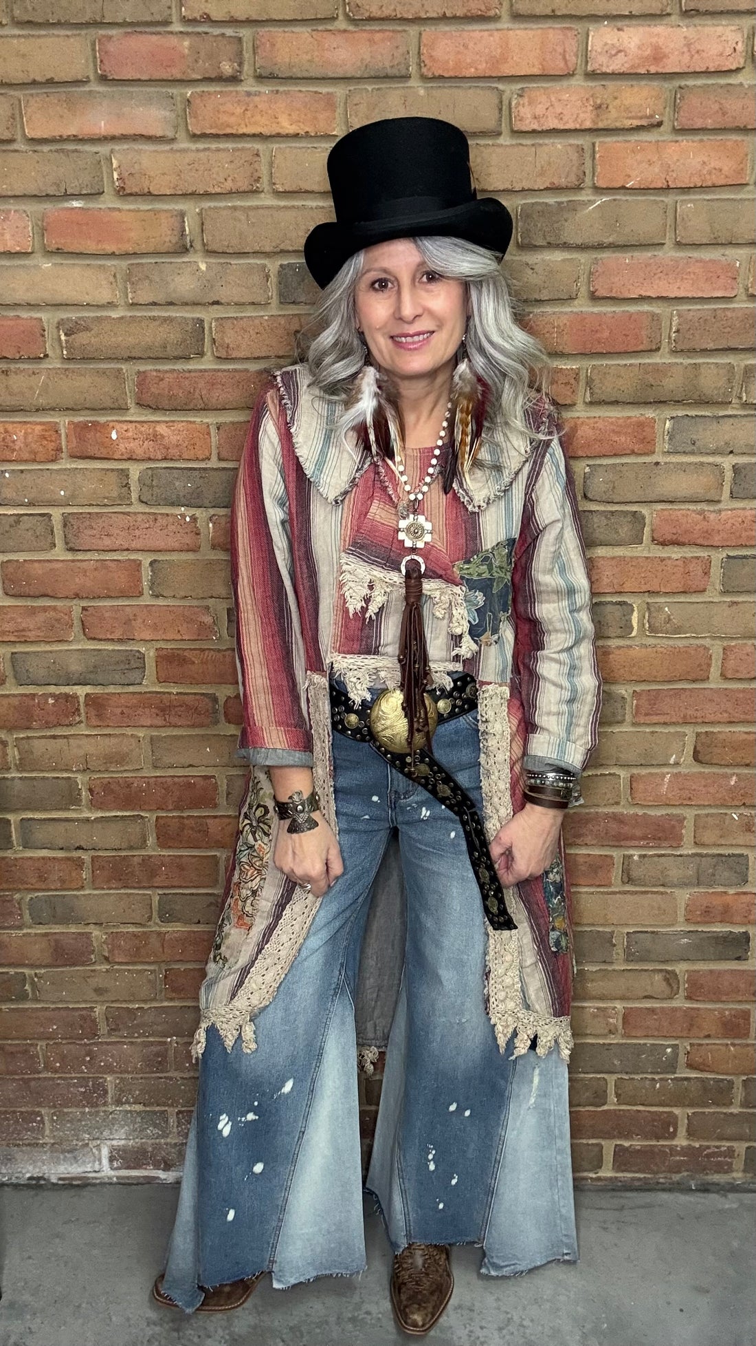 Bleached Wide Leg Jeans