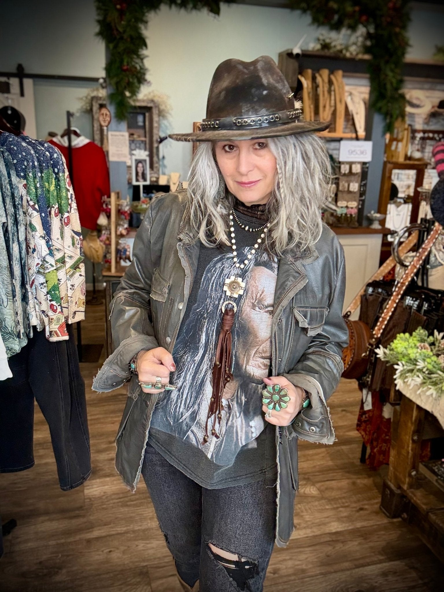 MERYL- DYE LEATHER - Vintage Vault Boutique