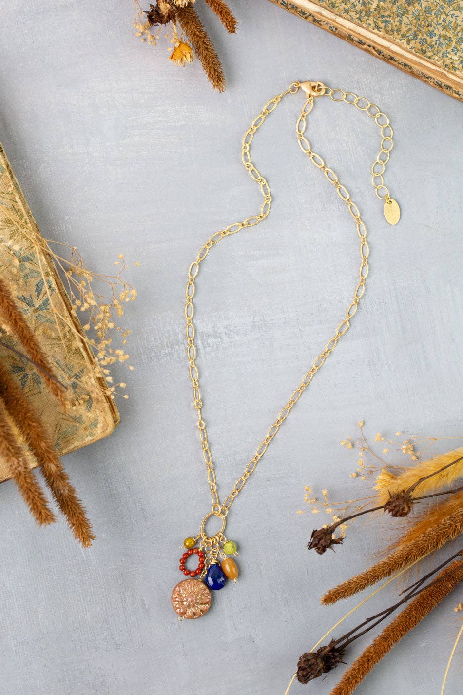 Azulejo Cluster Necklaces 002N - Vintage Vault Boutique