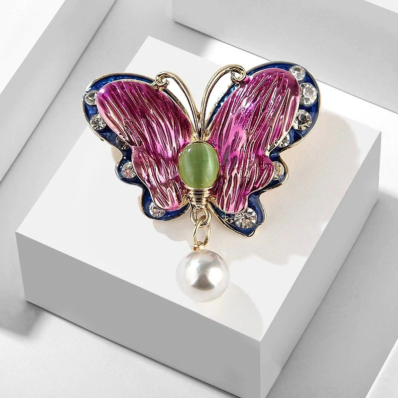 Enamel Butterfly Brooch Pin