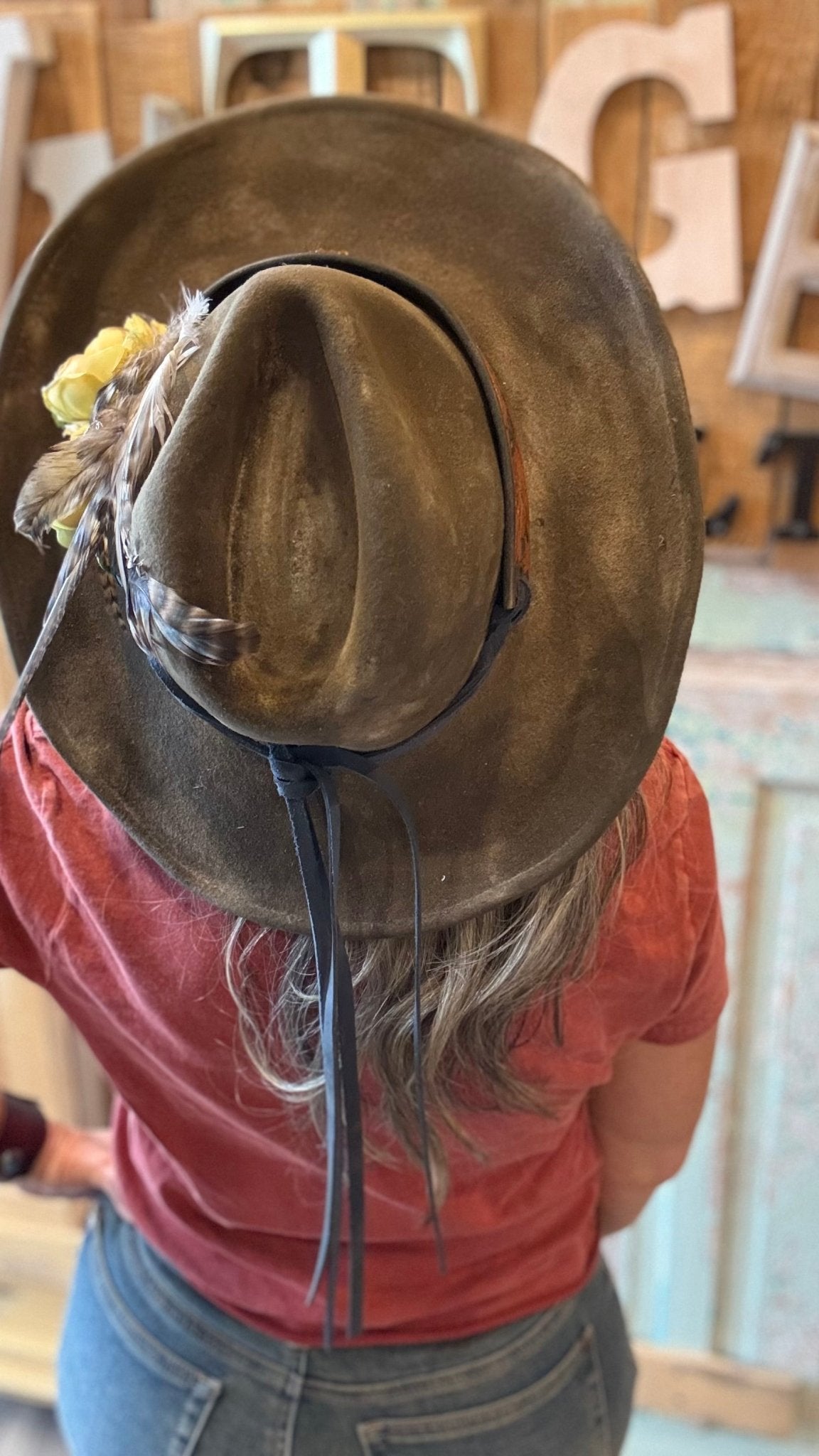 Yellow Rose Cowboy Hat by A Rare Bird - Vintage Vault Boutique