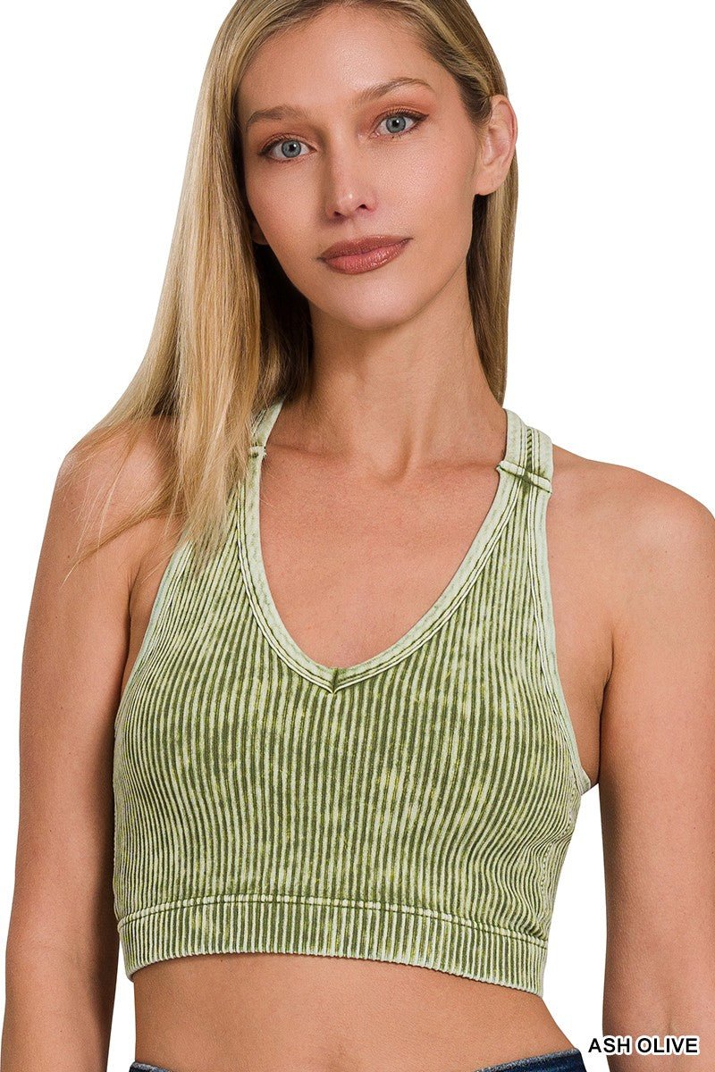 Washed Racerback Bralette - 293 - Vintage Vault Boutique