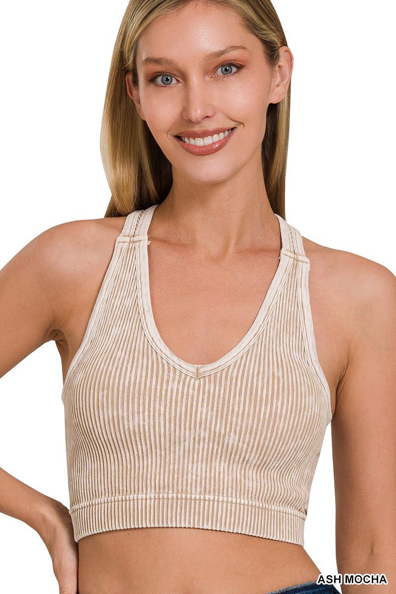 Washed Racerback Bralette - 293 - Vintage Vault Boutique