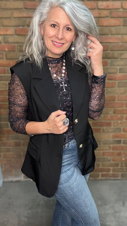 Collared Button Down Vest