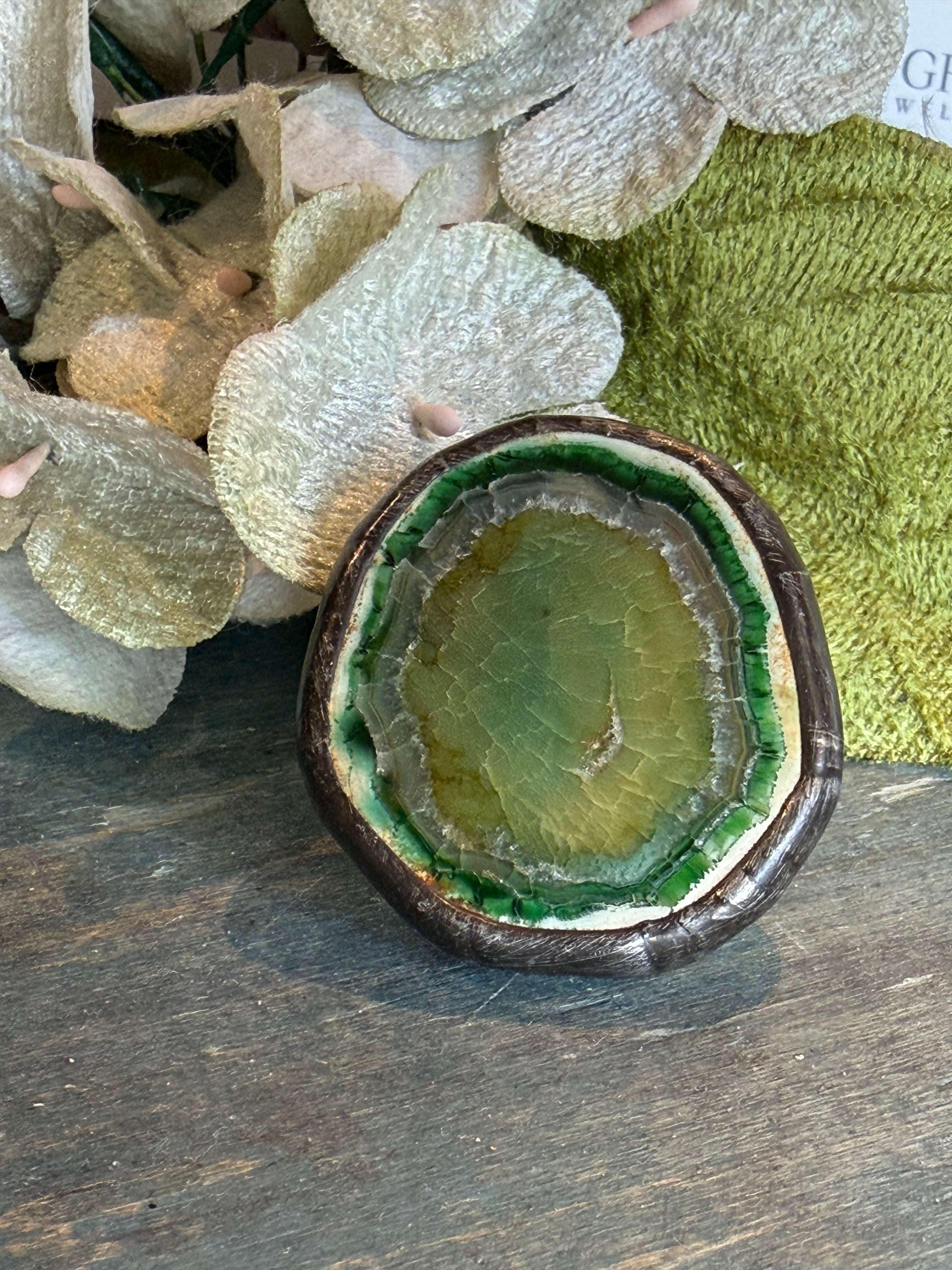 Green Quartz Stone Ring