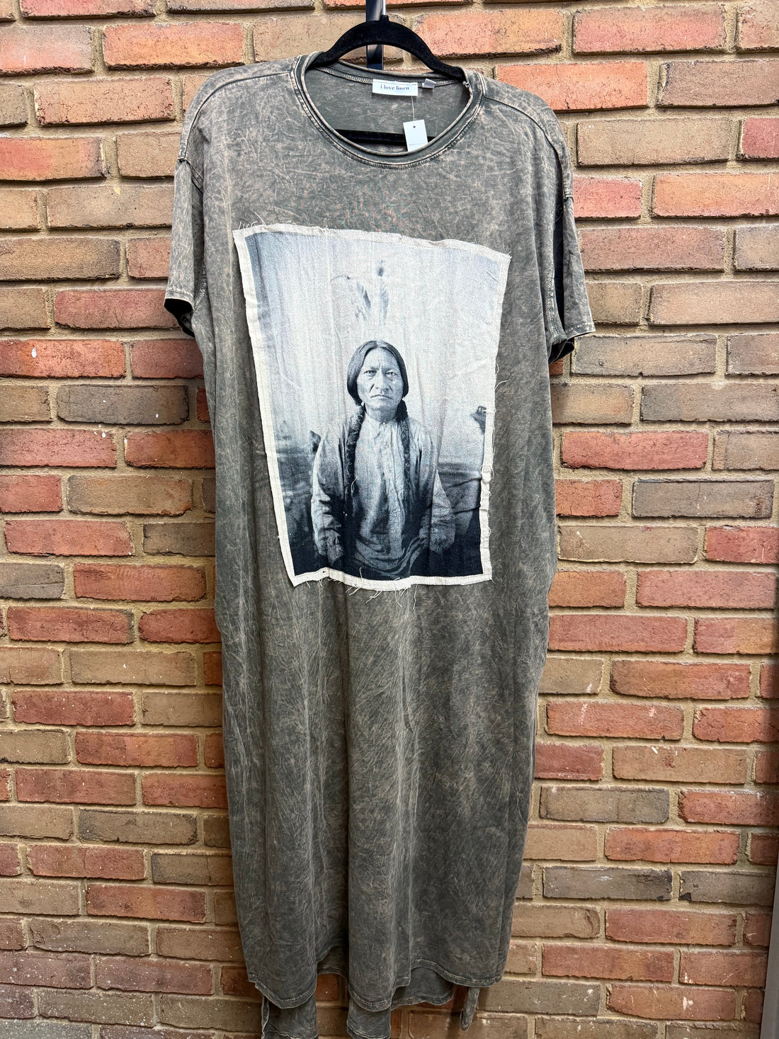 Native American Patch Tee Shirt Dress