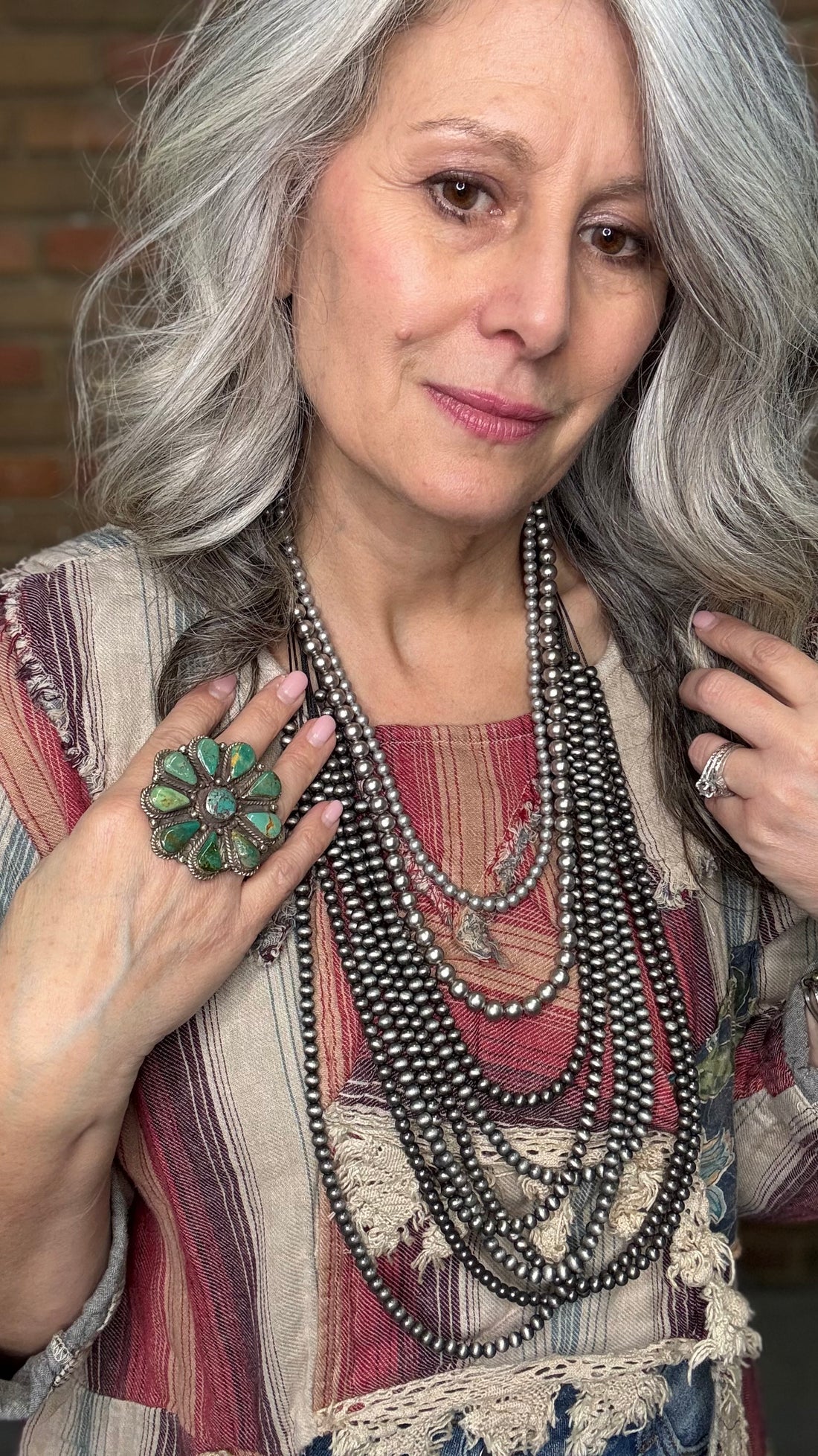 7 Strand Desert Pearl Necklace