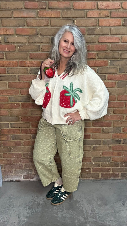 Floral Printed Barrel Pants