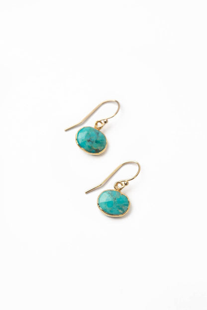 Favorites Oval Turquoise Earrings 023EG - Vintage Vault Boutique