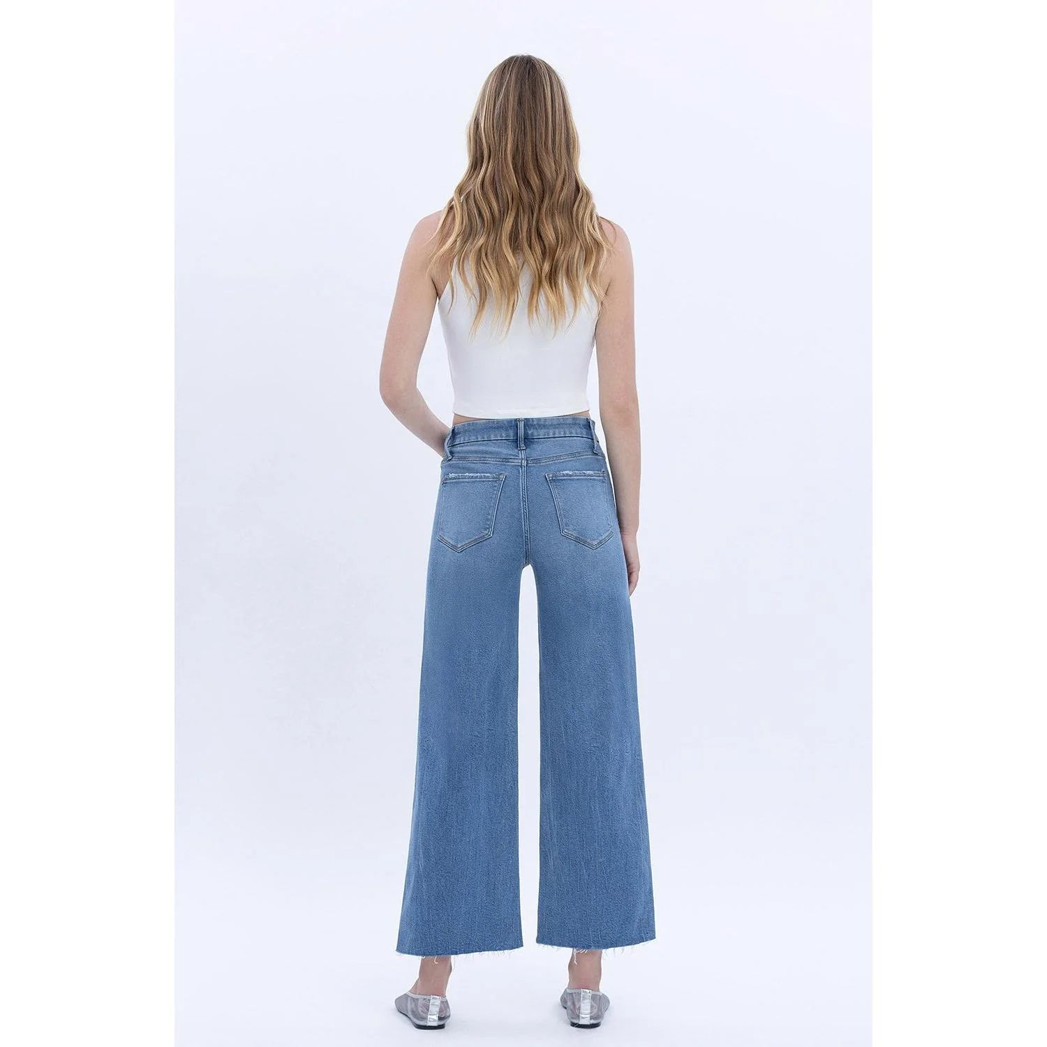 Olivia - High Rise Crop Wide Leg
