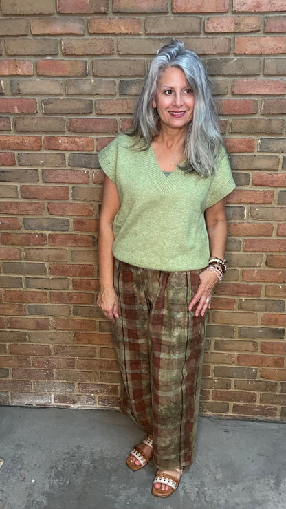 Matcha V-Neck Sweater Vest