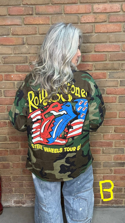 The Rolling Stones Camo Jacket - Vintage Vault Boutique