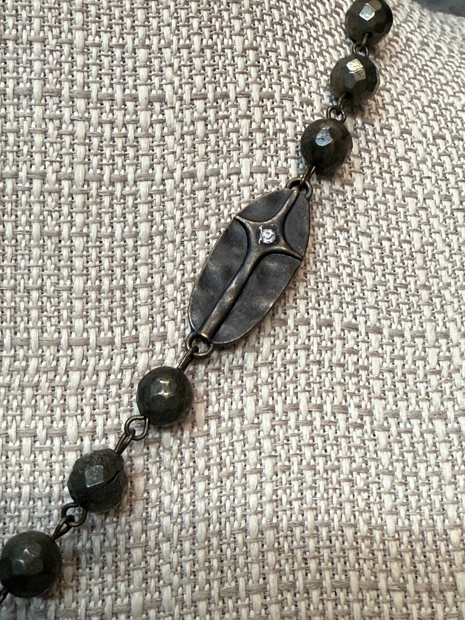 Pyrite Gemstone Necklace - Vintage Vault Boutique