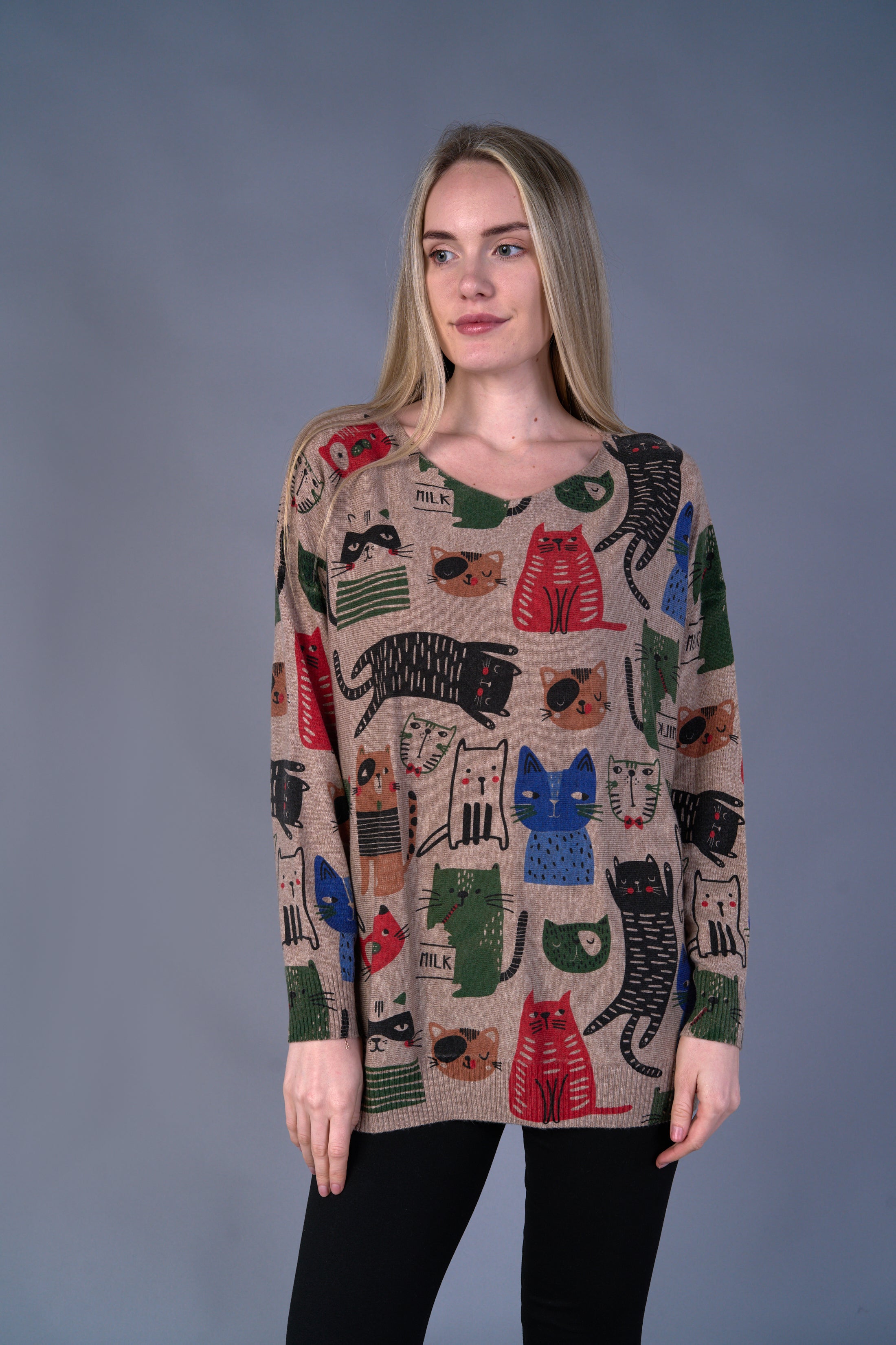 Dolman Sleeve Pets Sweater 