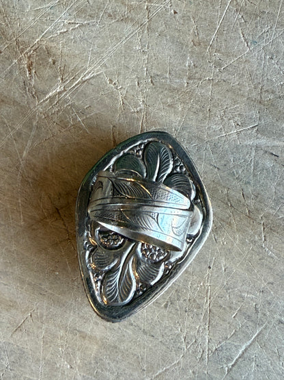 Flaming Heart Bone Ring