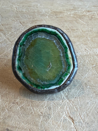 Green Quartz Stone Ring