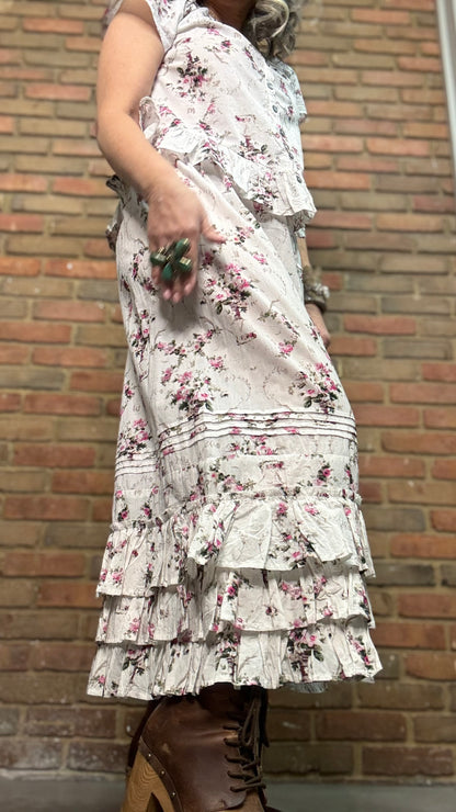 Floral Print Pin Tuck Bloomer