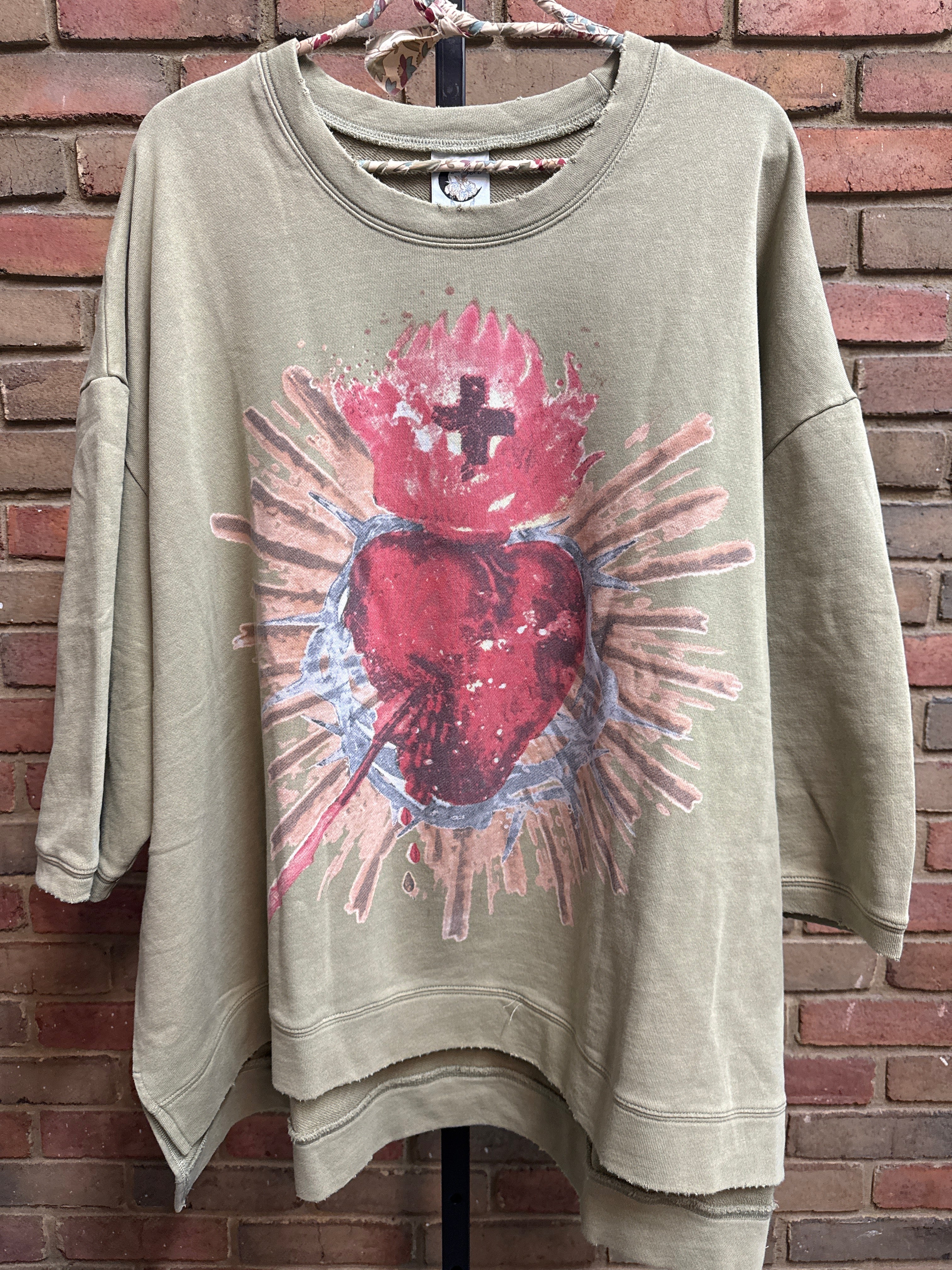 Dance With the Moon Sweatshirt - Olive Sacred