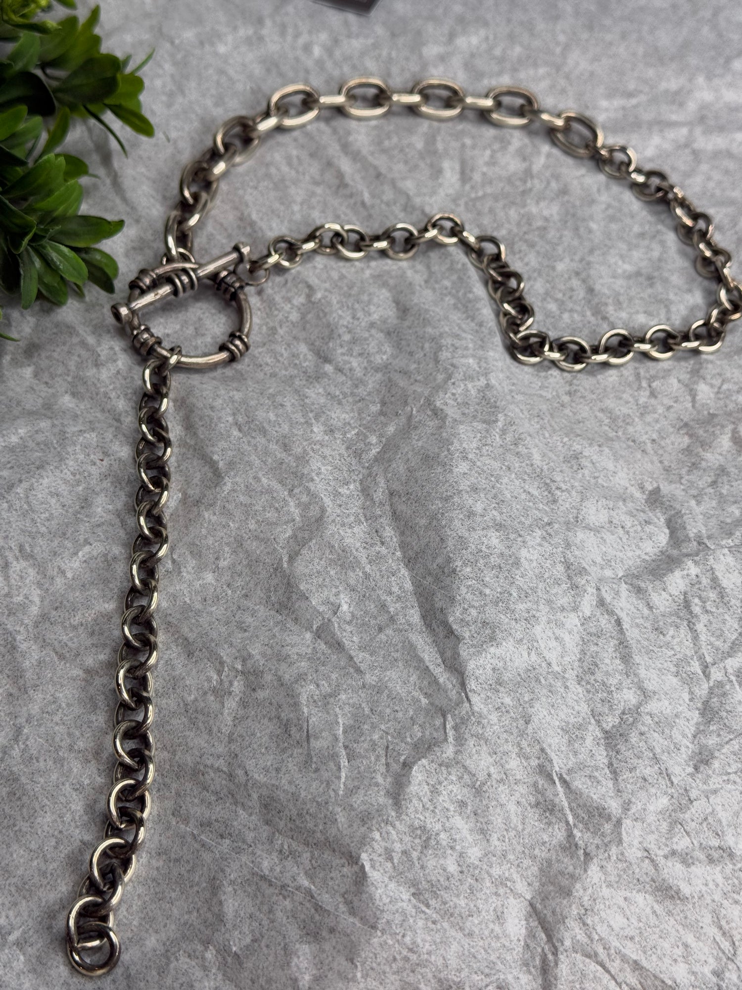 Mix Metal Toggle Y Necklace